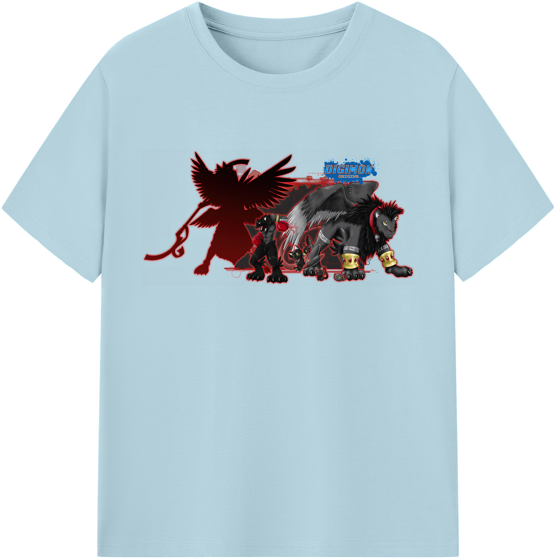 （画像用） Digimon デジタルモンスター/デジモン 綿100％半袖Tシャツ（フロントプリント）